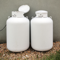 Couple of propane cylinders